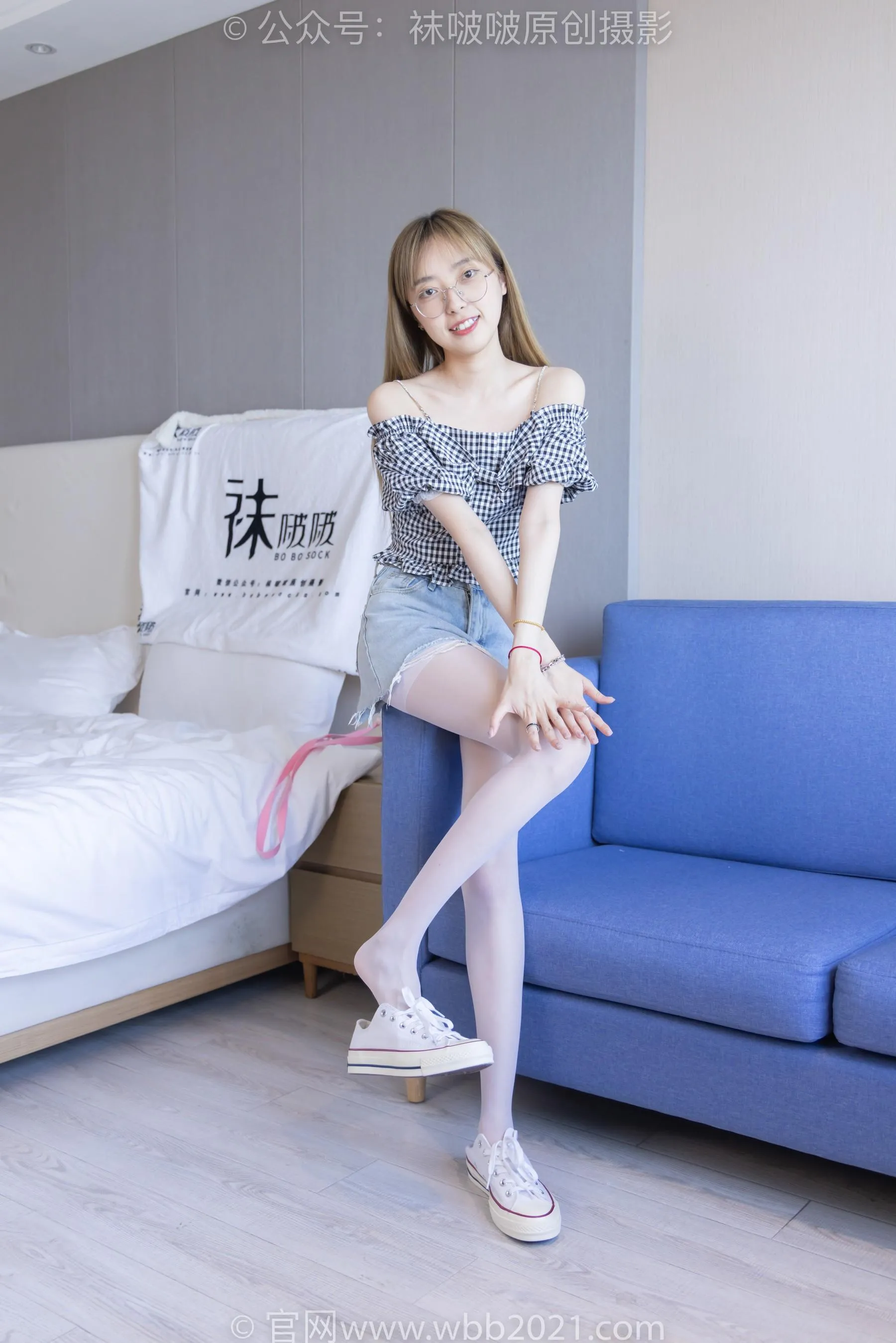 [BoBoSocks袜啵啵]NO.234 稚予-板鞋、白丝 [47P]插图3